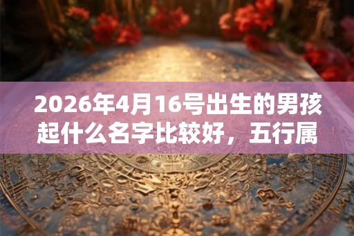 2026年4月16号出生的男孩起什么名字比较好，五行属什么