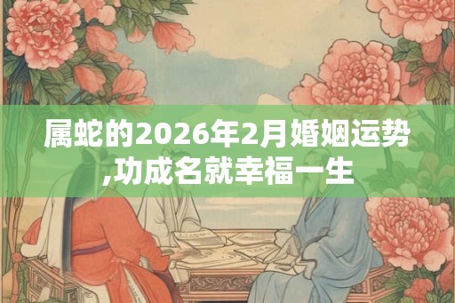 属蛇的2026年2月婚姻运势,功成名就幸福一生