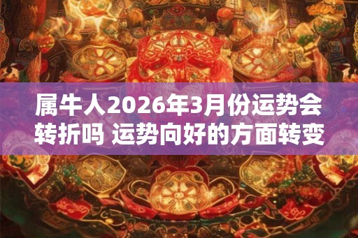 属牛人2026年3月份运势会转折吗 运势向好的方面转变