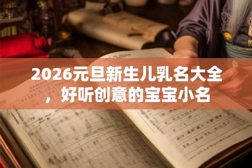 2026元旦新生儿乳名大全，好听创意的宝宝小名