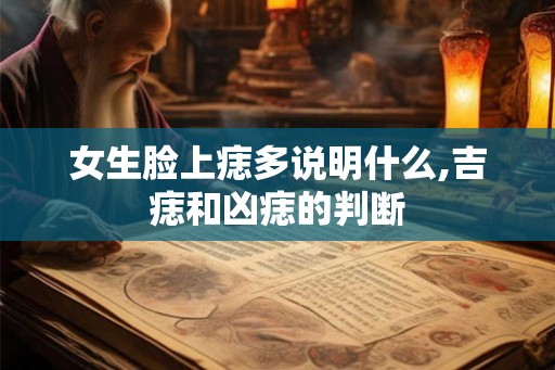 女生脸上痣多说明什么,吉痣和凶痣的判断