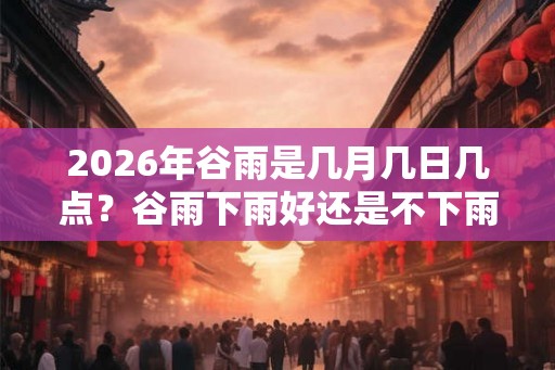 2026年谷雨是几月几日几点?谷雨下雨好还是不下雨好? 2026年谷雨是几月几日几点?谷雨下雨好还是不下雨好?