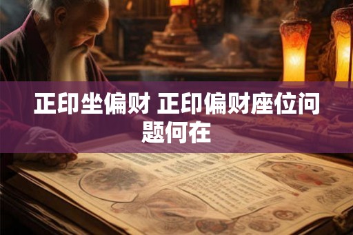 正印坐偏财 正印偏财座位问题何在