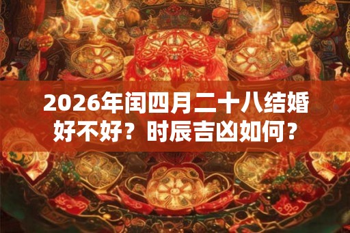2026年闰四月二十八结婚好不好？时辰吉凶如何？