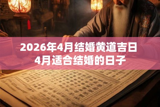 2026年4月结婚黄道吉日 4月适合结婚的日子