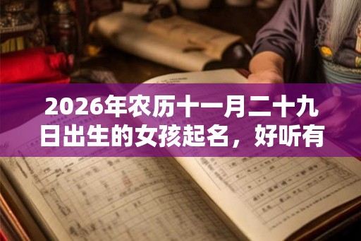 2026年农历十一月二十九日出生的女孩起名，好听有福气的名字大全