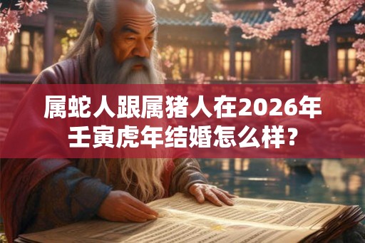 属蛇人跟属猪人在2026年壬寅虎年结婚怎么样？