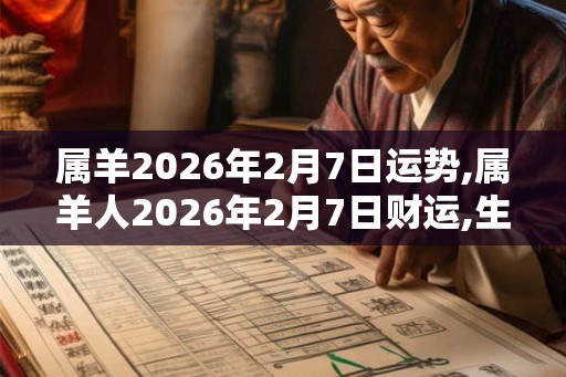 属羊2026年2月7日运势,属羊人2026年2月7日财运,生肖羊2026年2月7日运势 属羊2026年2月7日运势,属羊人2026年2月7日财运,生肖羊2026年2月7日运势