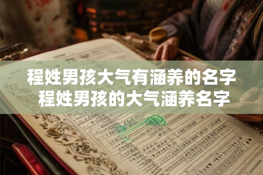 程姓男孩大气有涵养的名字 程姓男孩的大气涵养名字是什么