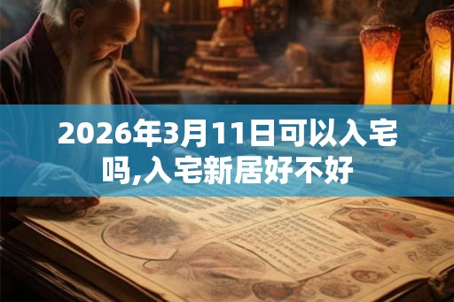 2026年3月11日可以入宅吗,入宅新居好不好