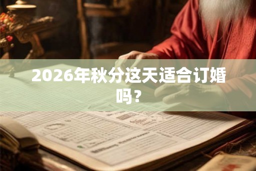 2026年秋分这天适合订婚吗？