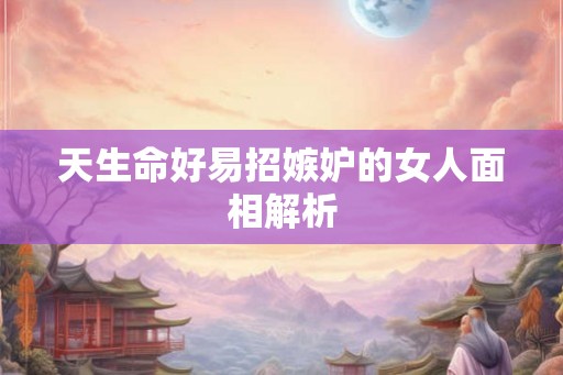 天生命好易招嫉妒的女人面相解析