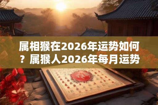 属相猴在2026年运势如何？属猴人2026年每月运势详解！