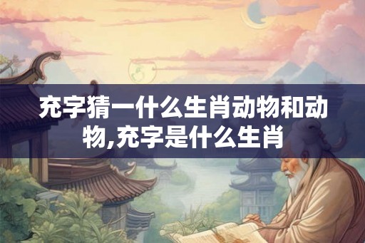 充字猜一什么生肖动物和动物,充字是什么生肖