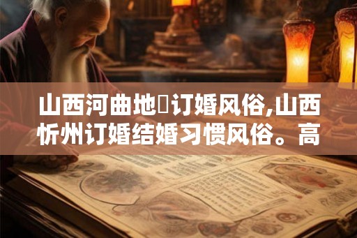 山西河曲地區订婚风俗,山西忻州订婚结婚习惯风俗。高分啊