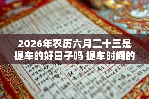 2026年农历六月二十三是提车的好日子吗 提车时间的讲究