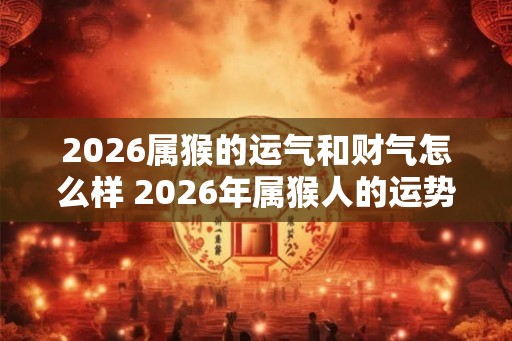 2026属猴的运气和财气怎么样 2026年属猴人的运势表现