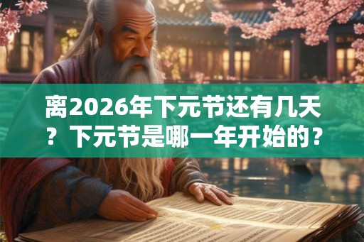 离2026年下元节还有几天？下元节是哪一年开始的？