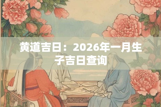 黄道吉日：2026年一月生子吉日查询