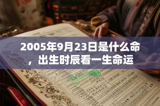 2005年9月23日是什么命，出生时辰看一生命运