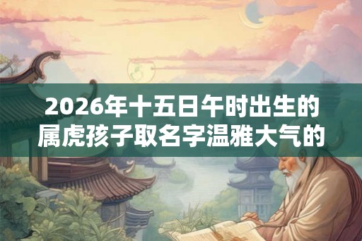 2026年十五日午时出生的属虎孩子取名字温雅大气的