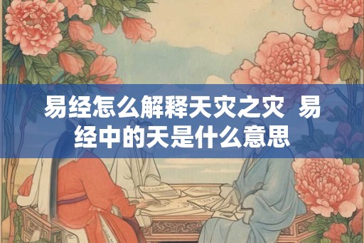 易经怎么解释天灾之灾  易经中的天是什么意思