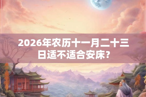 2026年农历十一月二十三日适不适合安床？