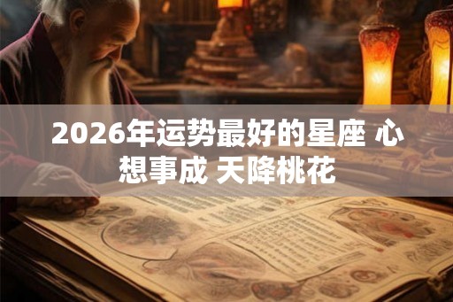 2026年运势最好的星座 心想事成 天降桃花