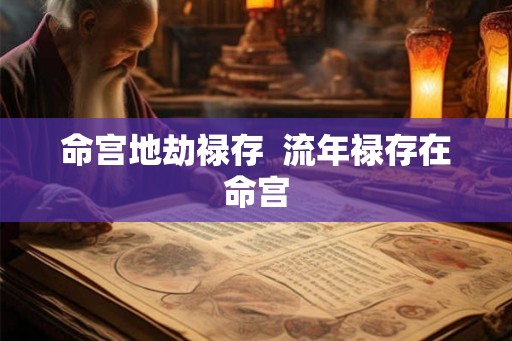 命宫地劫禄存 流年禄存在命宫 命宫地劫禄存 流年禄存在命宫