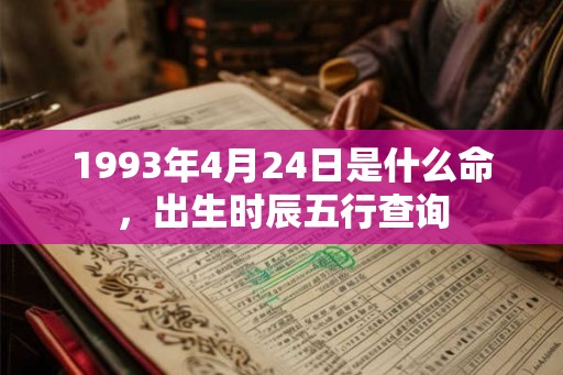 1993年4月24日是什么命，出生时辰五行查询