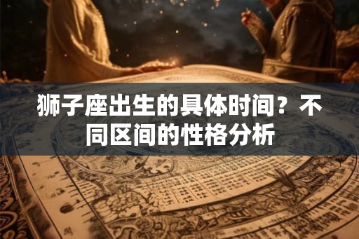 狮子座出生的具体时间？不同区间的性格分析