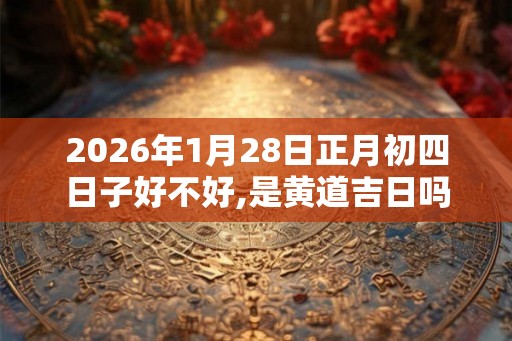 2026年1月28日正月初四日子好不好,是黄道吉日吗？