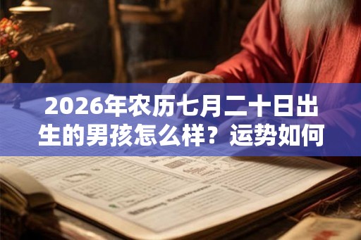 2026年农历七月二十日出生的男孩怎么样?运势如何? 2026年农历七月二十日出生的男孩怎么样?运势如何?
