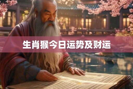 生肖猴今日运势及财运