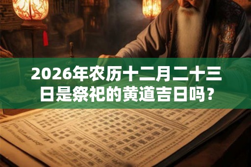 2026年农历十二月二十三日是祭祀的黄道吉日吗？