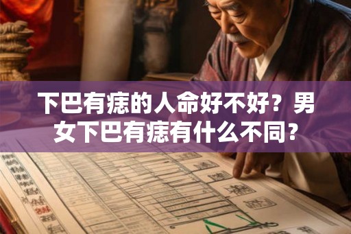 下巴有痣的人命好不好？男女下巴有痣有什么不同？