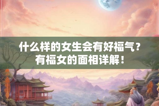 什么样的女生会有好福气？有福女的面相详解！