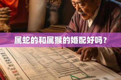 属蛇的和属猴的婚配好吗？
