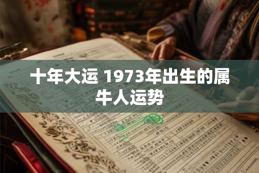 十年大运 1973年出生的属牛人运势