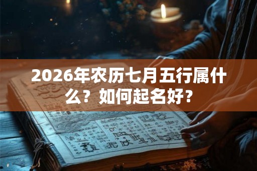 2026年农历七月五行属什么?如何起名好? 2026年农历七月五行属什么?如何起名好?