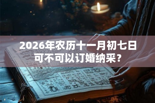 2026年农历十一月初七日可不可以订婚纳采？