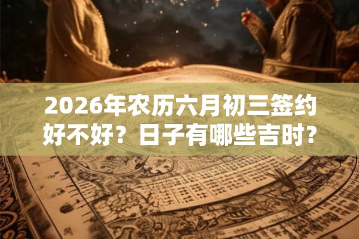 2026年农历六月初三签约好不好？日子有哪些吉时？
