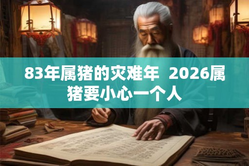83年属猪的灾难年  2026属猪要小心一个人