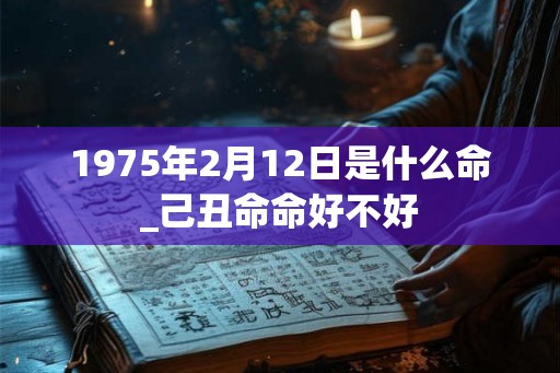1975年2月12日是什么命_己丑命命好不好 1975年2月12日是什么命_己丑命命好不好