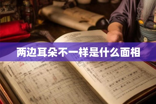 两边耳朵不一样是什么面相