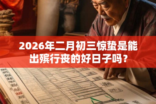 2026年二月初三惊蛰是能出殡行丧的好日子吗？