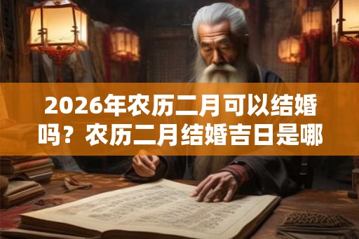 2026年农历二月可以结婚吗？农历二月结婚吉日是哪天？