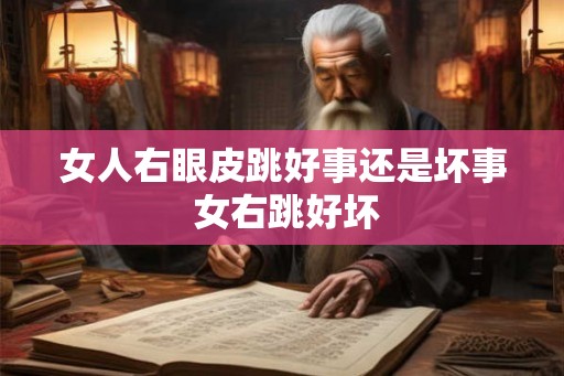 女人右眼皮跳好事还是坏事 女右跳好坏