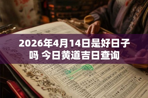 2026年4月14日是好日子吗 今日黄道吉日查询