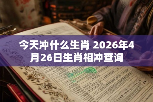今天冲什么生肖 2026年4月26日生肖相冲查询